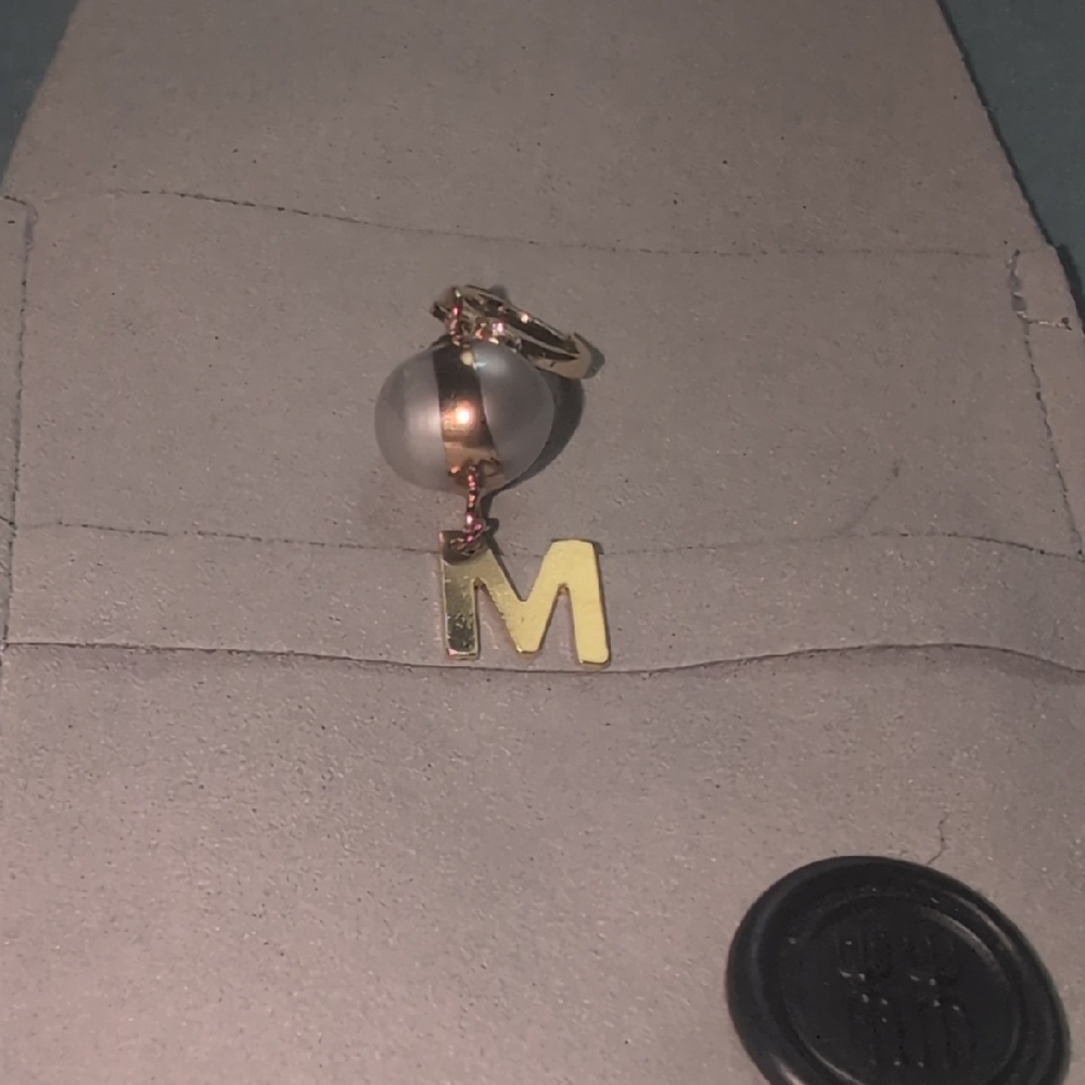 Chic Gold 'M' Keychain with Silver Accents